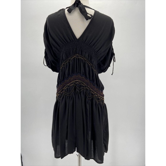 Free People Brown Smocked Love on the Run Dress XS - Picture 5 of 9